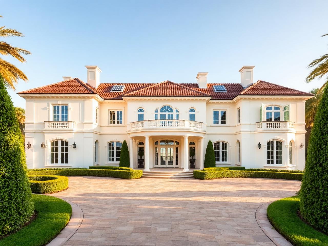 Luxury Estates property film still — Coastal Estate, Palm Row